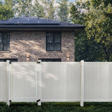 CREATIVE SURFACES 6 ft. x 6 ft. White Ivory Vinyl Privacy Fence Panel