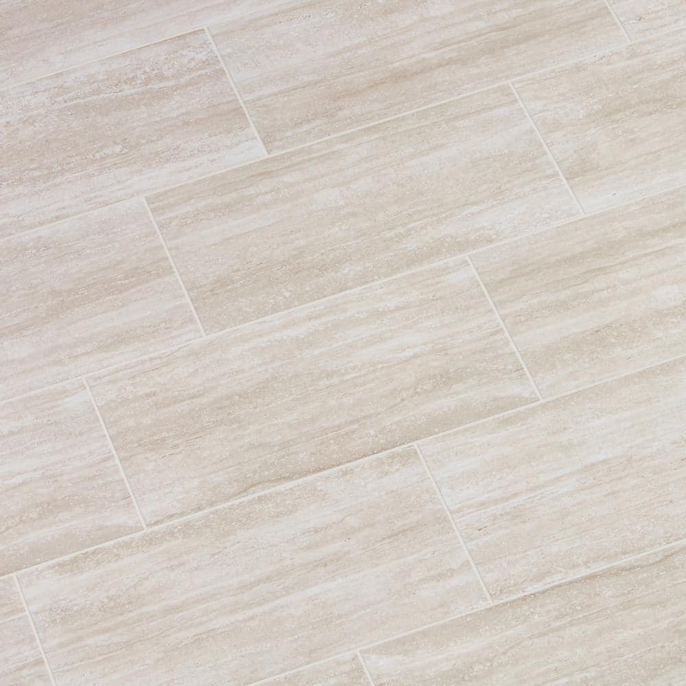 Daltile Glendale Ivory Matte 12 in. x 24 in. Glazed Porcelain Floor and Wall Tile (15.6 sq. ft./Case)