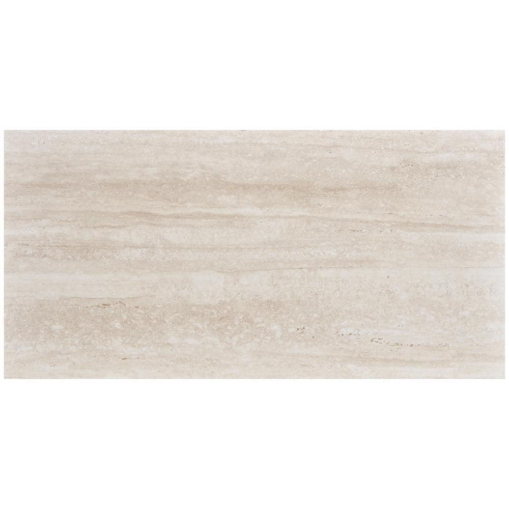 Daltile Glendale Ivory Matte 12 in. x 24 in. Glazed Porcelain Floor and Wall Tile (15.6 sq. ft./Case)