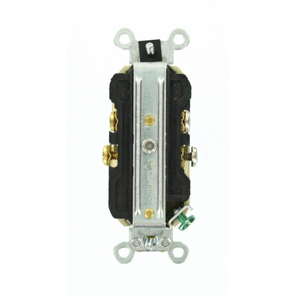 Leviton 20 Amp Commercial Grade Duplex Outlet, Ivory (125V, NEMA 5-20R)