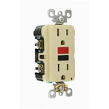 Leviton 15 Amp Self-Test SmartlockPro Slim Duplex GFCI Outlet, Ivory (3-Pack)