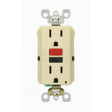 Leviton 15 Amp Self-Test SmartlockPro Slim Duplex GFCI Outlet, Ivory