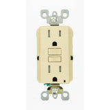 Leviton 15 Amp 125-Volt Duplex SmarTest Self-Test SmartlockPro Tamper-Resistant GFCI Outlet, Ivory