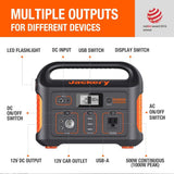 Jackery 500-Watt Continuous/100-Watt Peak Output Power Station Explorer 550 Push Button Start Battery Generator for Outdoors