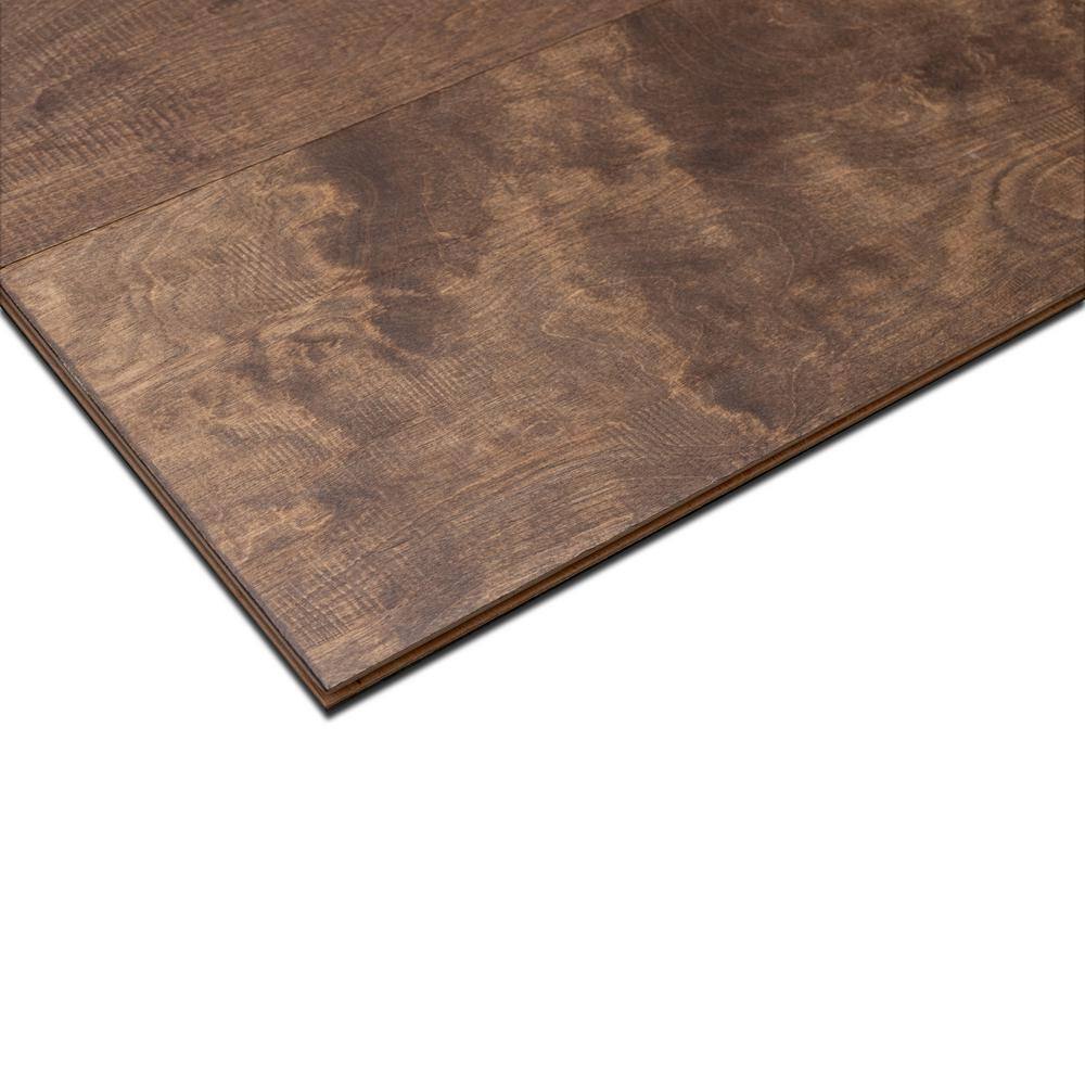 ASPEN FLOORING Jackson Birch 3/8 in. T x 6.5 in. W Tongue and Groove Light Distressed Engineered Hardwood Flooring (43.58 sq. ft./case)