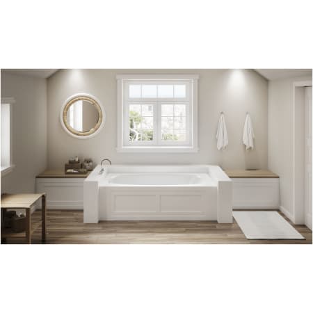 Jacuzzi Amiga 72 in. x 36 in. Right-Hand Drain Rectangular Drop-In Whirlpool Bathtub with Inline Heater, White
