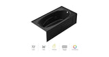 Jacuzzi Amiga 72 in. x 36 in. Right-Hand Drain Rectangular Drop-In Whirlpool Bathtub with Inline Heater, White