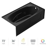 Jacuzzi Amiga 72 in. x 36 in. Right-Hand Drain Rectangular Drop-In Whirlpool Bathtub with Inline Heater, White