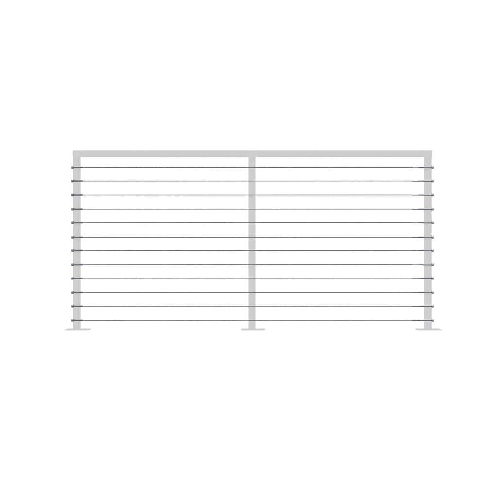 Jakob Stainless Steel Cable Railing Kit - 50 ft. (Pack of 12 + cutter)