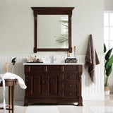 James Martin Vanities Brookfield 48" Single Bathroom Vanity in Burnished Mahogany with Quartz Top