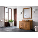 James Martin Vanities Bristol 48" Saddle Brown Bathroom Vanity with White Zeus Quartz Top