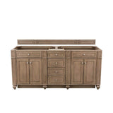 James Martin Vanities Bristol 72" Double Bath Vanity with Carrara Marble Top