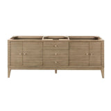 James Martin Vanities Linear 72" Single Bath Vanity, Whitewashed Walnut with Glossy White Top