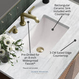 James Martin Vanities Providence 60" Driftwood Bathroom Vanity with Quartz Top