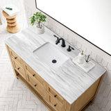James Martin Vanities Breckenridge 48" Light Oak Bathroom Vanity with Arctic Fall Top