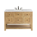 James Martin Vanities Breckenridge 48" Light Oak Bathroom Vanity with Arctic Fall Top