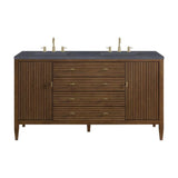 James Martin Vanities Myrrin 60" Double Bath Vanity with Quartz Top