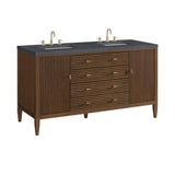James Martin Vanities Myrrin 60" Double Bath Vanity with Quartz Top