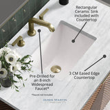 James Martin Vanities Portland 60" Single Vanity in Whitewashed Walnut with Quartz Top