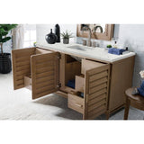 James Martin Vanities Portland 60" Single Vanity in Whitewashed Walnut with Quartz Top