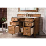 James Martin Vanities Brittany 48" Bathroom Vanity in Saddle Brown with Quartz Top