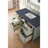 James Martin Vanities Brittany 48" Sage Green Bathroom Vanity with Quartz Top