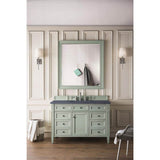 James Martin Vanities Brittany 48" Sage Green Bathroom Vanity with Quartz Top