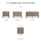 James Martin Vanities Emmeline 48" Bathroom Vanity in Pebble Oak with Quartz Top