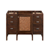 James Martin Vanities Addison 48" Single Vanity in Mid Century Acacia with Carrara Marble Top
