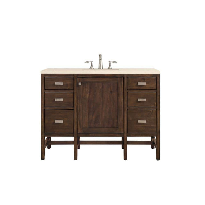 James Martin Vanities Addison 48-inch Bath Vanity in Mid-Century Acacia with Quartz Top