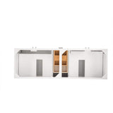 James Martin Vanities Addison 72-inch Glossy White Bath Vanity with Arctic Fall Top
