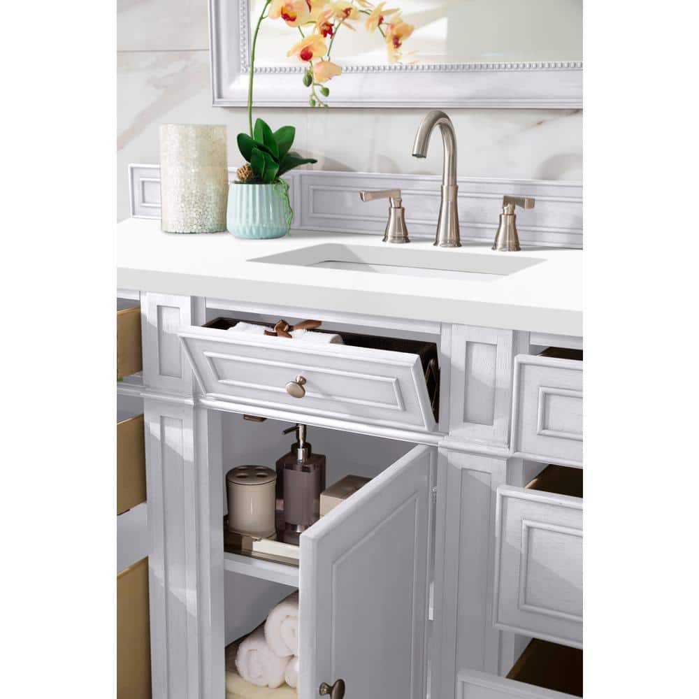 James Martin Vanities Bristol 60" Bright White Single Bath Vanity Cabinet