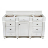 James Martin Vanities Bristol 60" Bright White Single Bath Vanity Cabinet