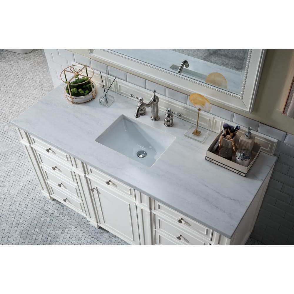 James Martin Vanities Bristol 60" Bright White Single Bath Vanity Cabinet