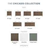 James Martin Vanities Chicago 60" Single Bath Vanity Cabinet in White Washed Walnut