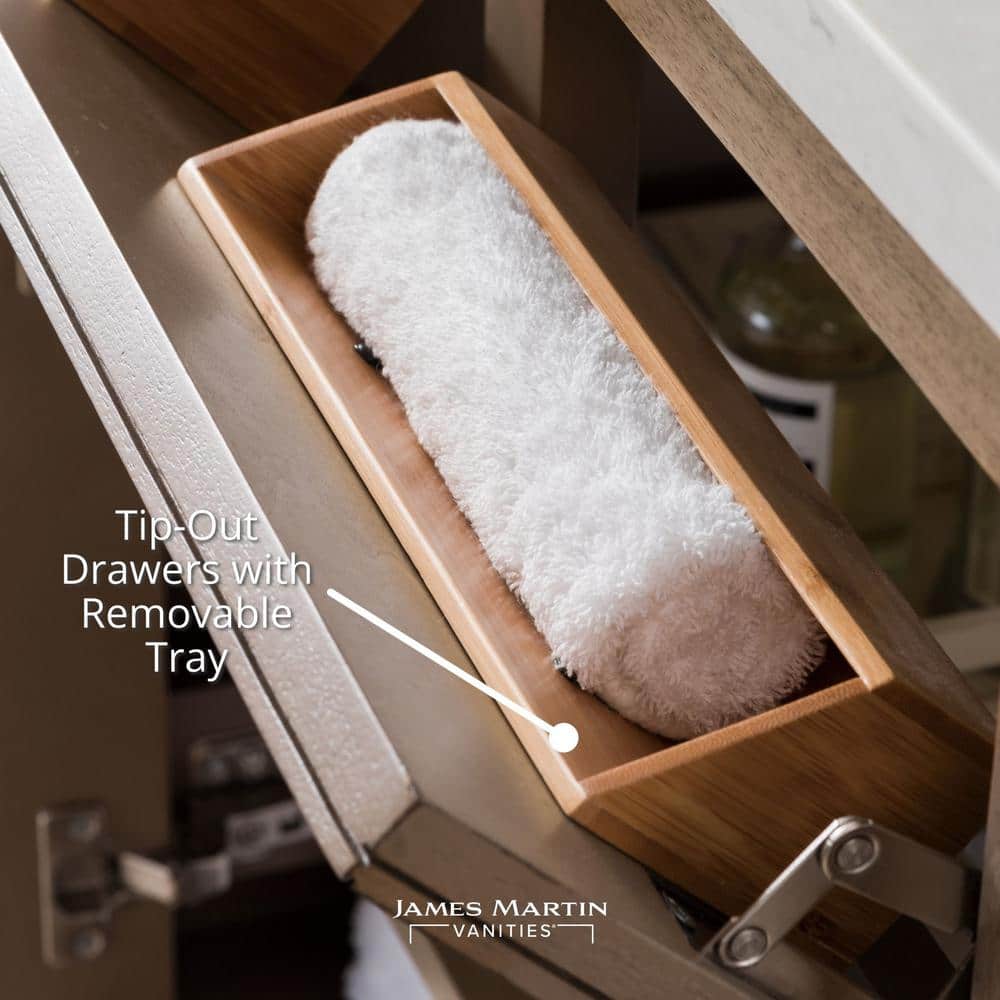 James Martin Vanities Chicago 60" Single Bath Vanity Cabinet in White Washed Walnut