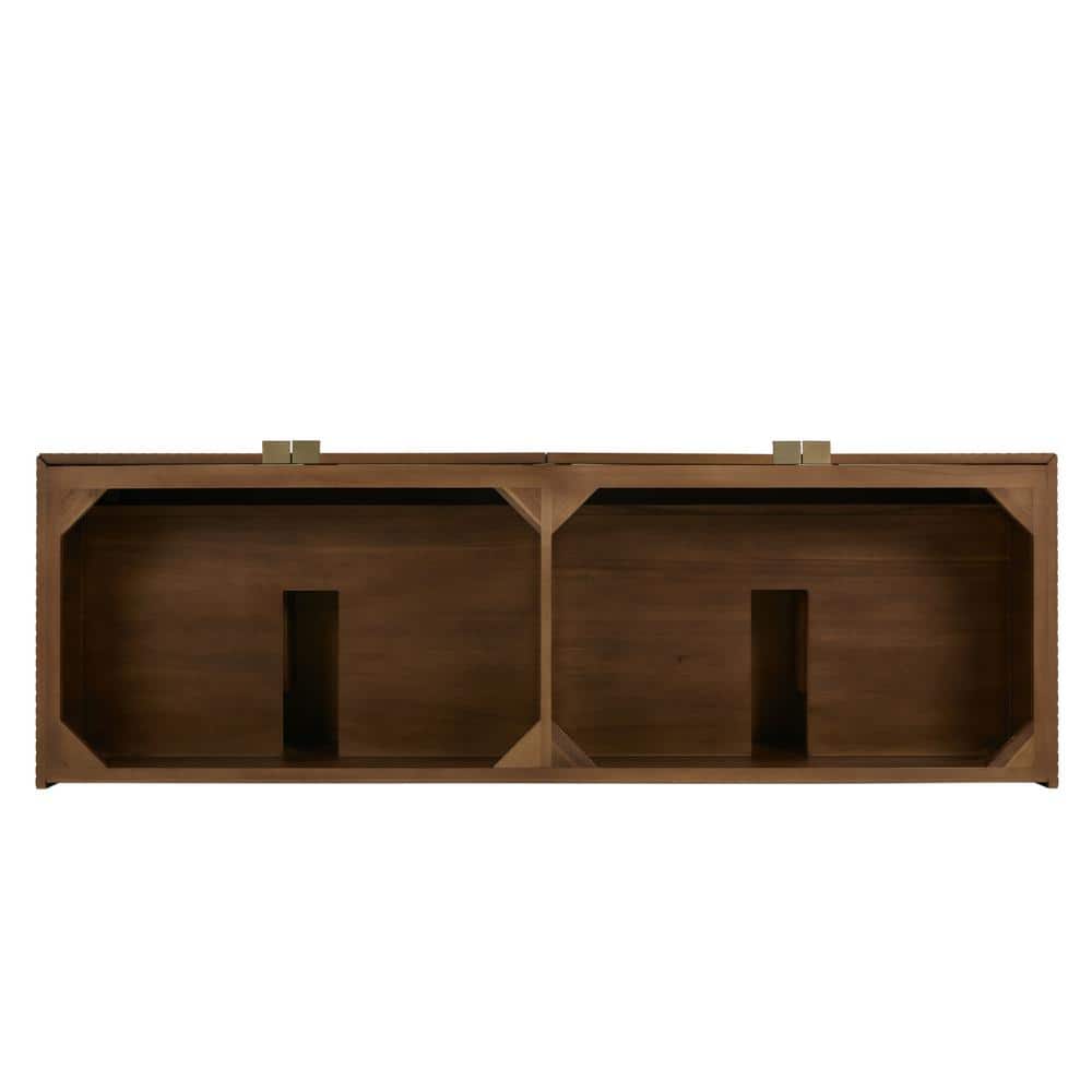 James Martin Vanities Marcello 72" Double Bath Vanity Cabinet in Chestnut, Floating Design