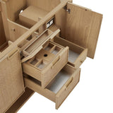 James Martin Vanities Solene 48-Inch Single Bath Vanity Cabinet Without Top in Seaside Oak