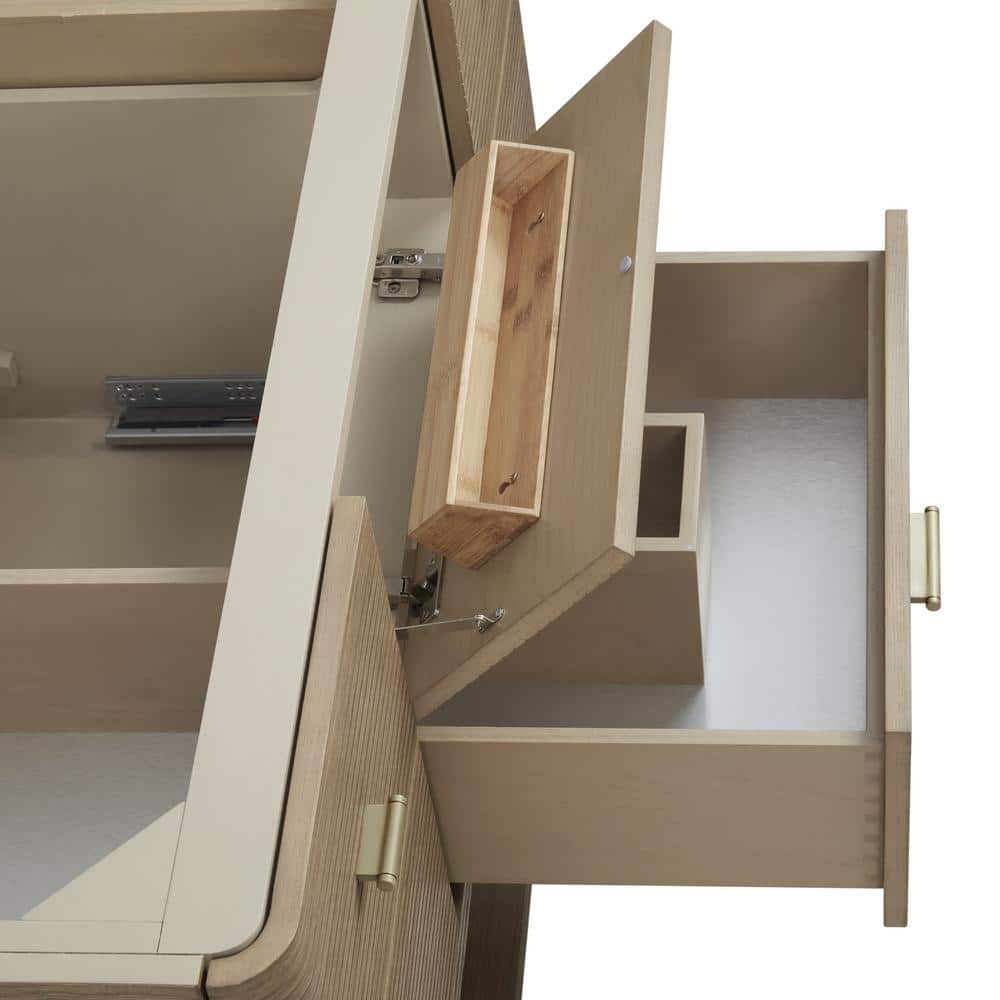 James Martin Vanities Lucian 48" Pebble Oak Bathroom Vanity Cabinet Without Top