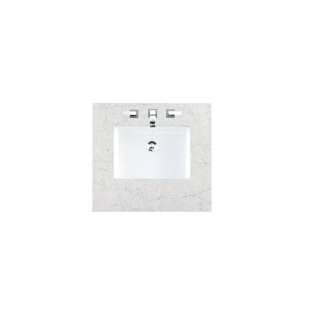 James Martin Vanities 26 in. Quartz Vanity Top with White Basin - Eternal Jasmine Pearl