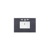 James Martin Vanities 36 in. Charcoal Soapstone Quartz Vanity Top with White Basin