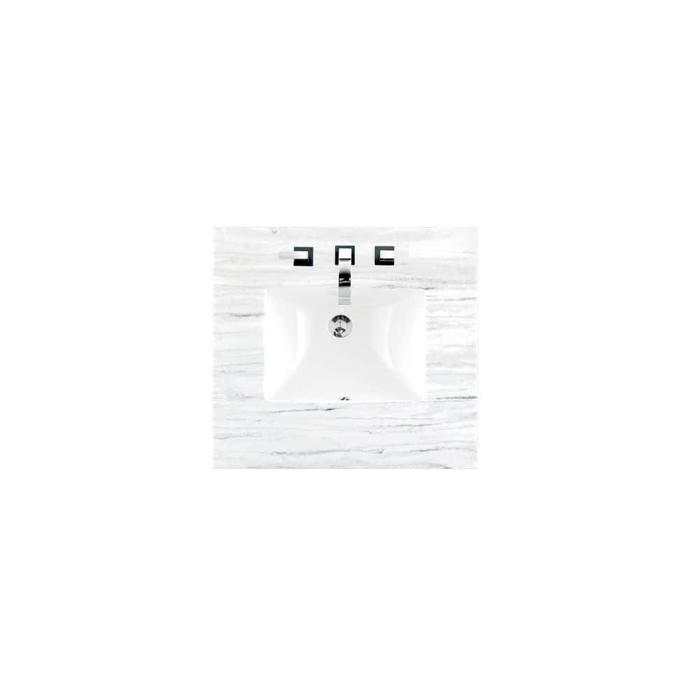 James Martin Vanities 26 in. Single Basin Vanity Top in Arctic Fall with White Basin