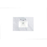 James Martin Vanities Carrara Marble Vanity Top with Porcelain Sink, 36 in.