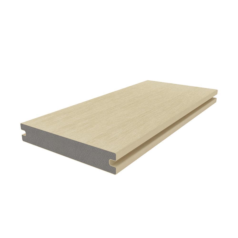 NewTechWood 1 in. x 6 in. x 8 ft. Japanese Cedar Solid with Groove Composite Decking Board, UltraShield Natural Magellan