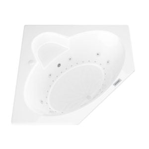 Universal Tubs Malachite Diamond 5 ft. Acrylic Corner Drop-in Whirlpool Air Bathtub in White (60 x 60 in.)