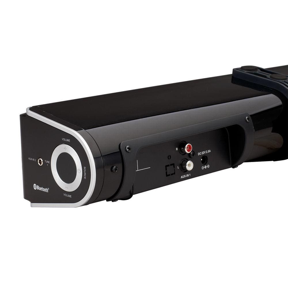 JENSEN Wall Mountable 2.1-Channel Bluetooth Sound Bar Speaker with Built-In Subwoofer