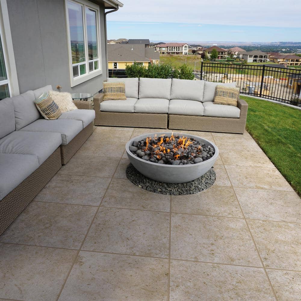 Pietra Jerusalem Beige 24 in. x 24 in. x 0.75 in. Stone-Look Porcelain Paver
