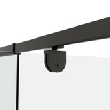 JimsMaison 60 in. W x 71 in. H Pivot Framed Shower Door in Matte Black Finish with Tempered Glass