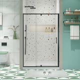 JimsMaison 60 in. W x 71 in. H Pivot Framed Shower Door in Matte Black Finish with Tempered Glass