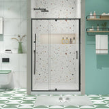 JimsMaison 60 in. W x 71 in. H Pivot Framed Shower Door in Matte Black Finish with Tempered Glass